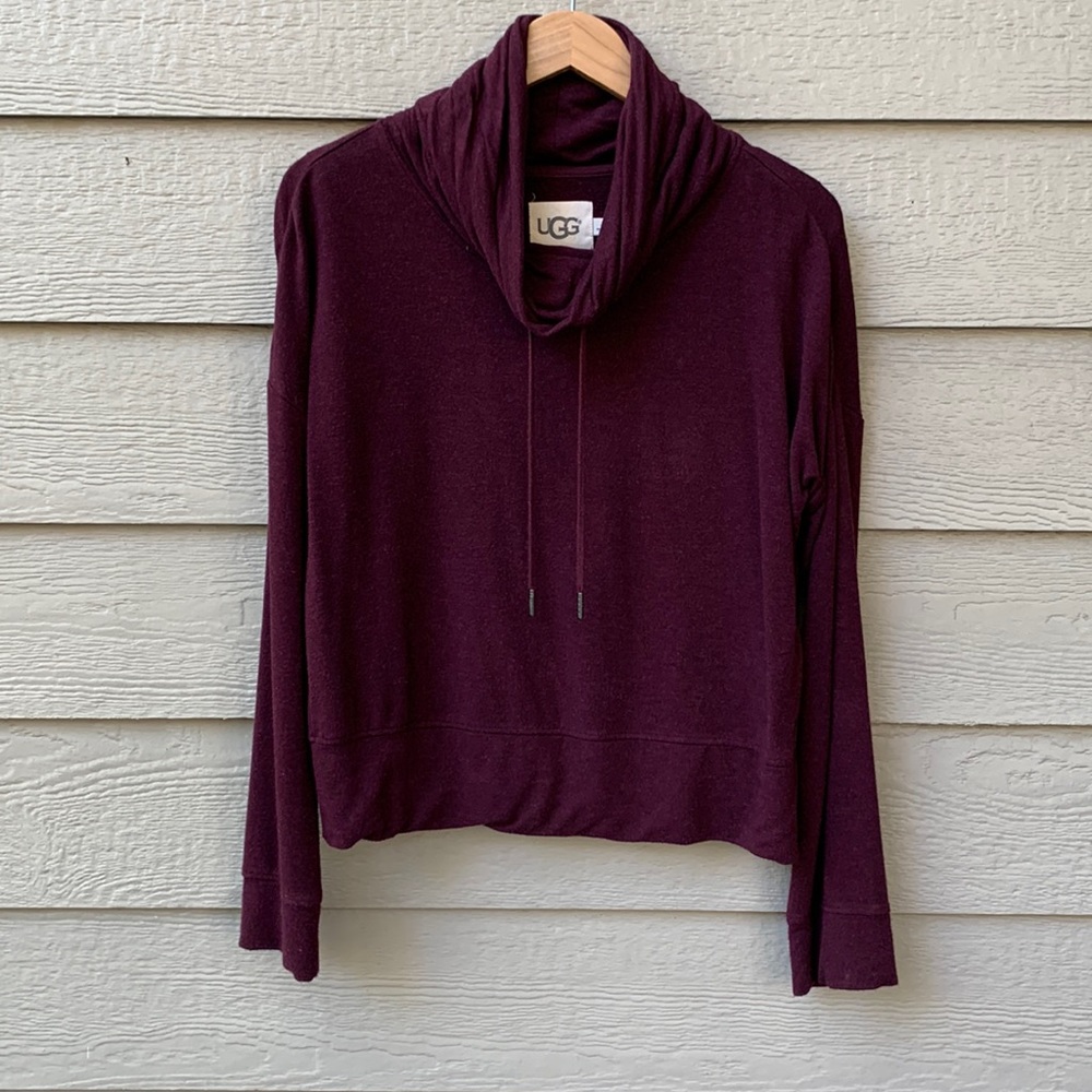 UGG Cowl / Funnel / Mock Neck Dropped Shoulder Pullover